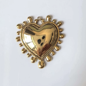 Stainless Steel Vacuum-plated 18K Gold Pendant Necklace