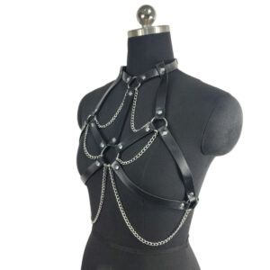 Women's Fashion Leather Strap With Chain Performance Costumes Accessories