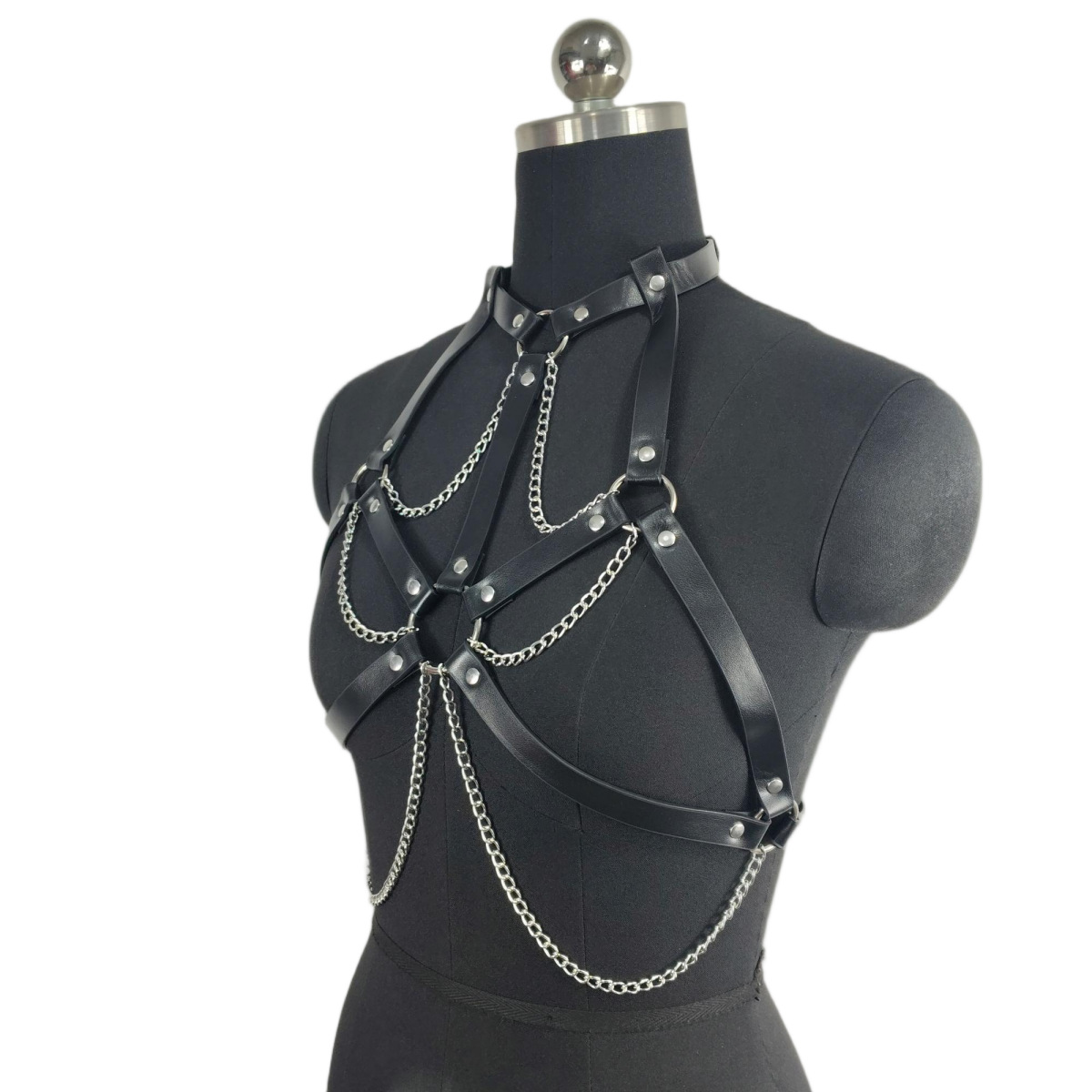 Women’s Fashion Leather Strap With Chain Performance Costumes Accessories