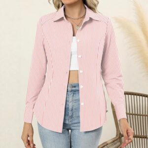Chic Womens Long-sleeve Blouse With A Notched Collar And A Fashionable Print