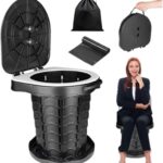 Portable Folding Camping Toilet Compact Potty Loo Caravan Toilet Picnic Fishing