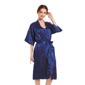 Womens Satin Ultra-thin Collarless Nightgown