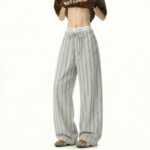 Gender-neutral Pleated Casual Loose-fit Bubble-cloth Pants
