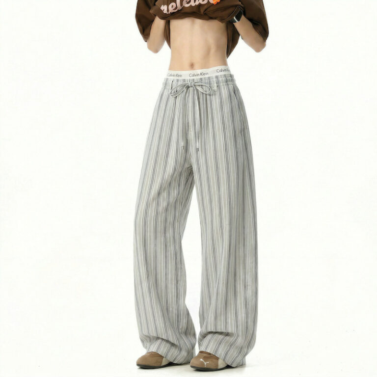 Gender-neutral Pleated Casual Loose-fit Bubble-cloth Pants