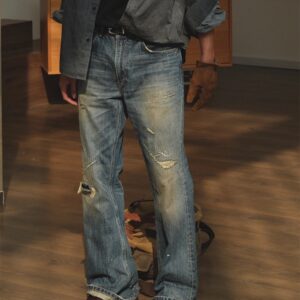 B2 - Non-elastic Small Straight-leg Pants