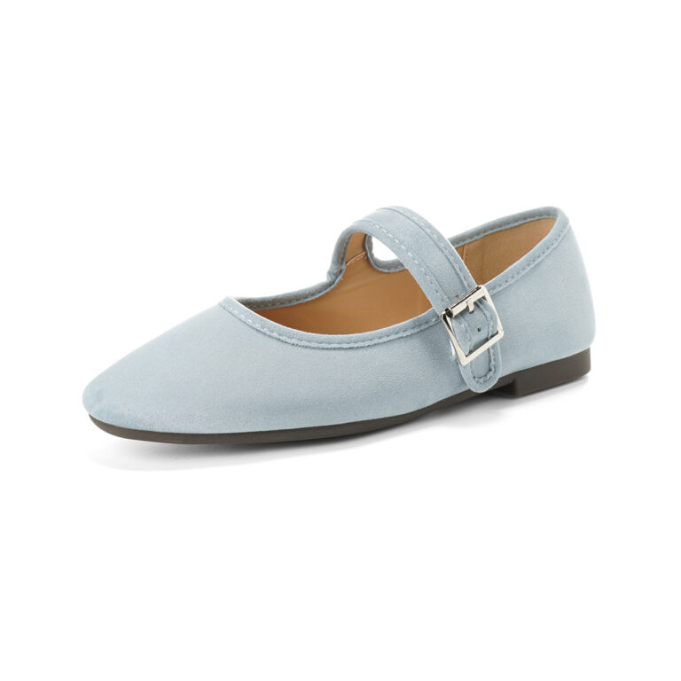 Womens Soft-soled Ballet-style Round-toe Suede French Flat Shoes
