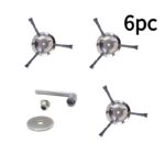 6in Heavy Duty 3 Wire Steel Brush Cutter Head, Replacement Disc For Gas Electric Weed Trimmers