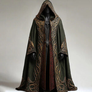 Mens Mid-Length Digital-Print Abstract Cape