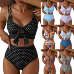 Sexy Printed Multi Color Swimsuit Set