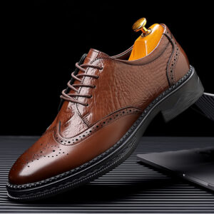 Mens Casual Dress Slip-on Leather Shoes