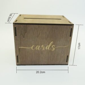Rustic Wooden Wedding Card Box With Slot, Cards Lettering Wooden Gift Card Holder Box For Wedding Reception, Bridal Shower, Graduation Party Decor