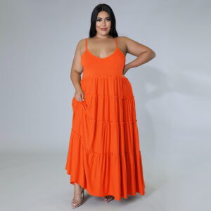 Color-added Amazon Cross-border Supply Strapless Long Doll Dress