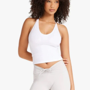 Yoga Outfit With Built-in Pads Halter Tank Top High-Rise Bare-Skin Quick-Dry Flared Workout Pants