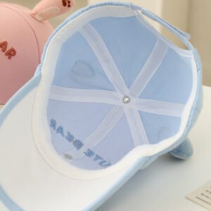 Children's Multi-color Edge-sewn Three-dimensional Cartoon-style Combined Korean-style Sweet Baseball Cap, Suitable For Daily Outings And Travels