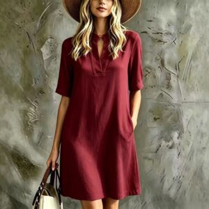 Elegant Straight-cut Womens Dress New Style