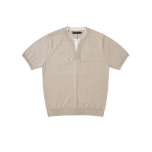 Relaxation Knitted Short-sleeved T-shirt Male