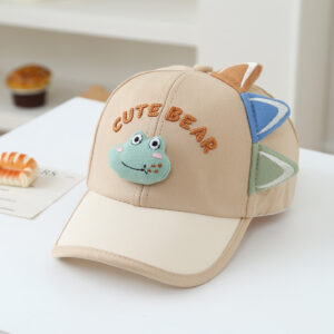 Children's Multi-color Edge-sewn Three-dimensional Cartoon-style Combined Korean-style Sweet Baseball Cap, Suitable For Daily Outings And Travels