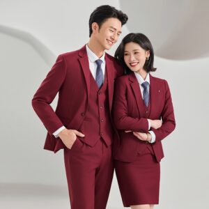 Blue Suit Set Mens Business Attire