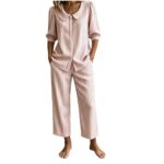 New Design Linen Striped Loose-fitting Shirt Set
