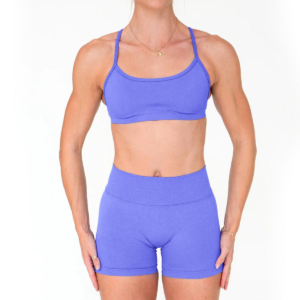 Seamless Tight Yoga Outfit With Back V Waist-Cinching Design, Slim-Fit Quick-Dry Gym Wear For Outdoor Running & Sports