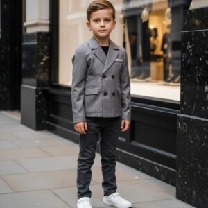 Boy Spring Summer Formal Blazer Smart Suit Kids Junior Senior School Jacket3-12