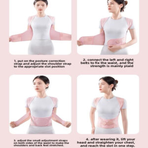 2PCS Anti Hunchback Correction Strap For Women, Invisible Posture Correction Strap, Posture Correction, Shoulder Opening, Beautiful Back, Straight Waist, Anti Hunchback Artifact