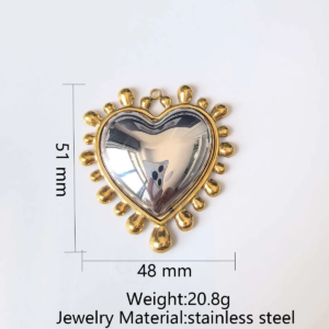 Stainless Steel Vacuum-plated 18K Gold Pendant Necklace