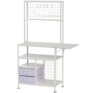 Large Foldable Heat Press Table With Storage, Pegboard And Hooks, Heat Press Stand With Vinyl Holder And Drawer, Metal Craft Table Workbench For DIY Sublimation Transfer