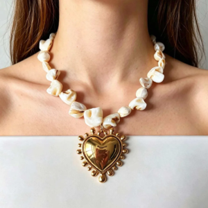 Stainless Steel Vacuum-plated 18K Gold Pendant Necklace