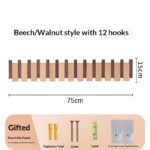 Clothes Hook Wall-mounted Entrance Hallway Hanger Punch-free Solid Wood Creative Keys Clothes