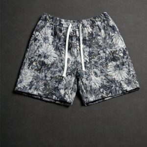 Floral Print Shorts In Oil-Painting Style