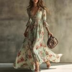 Printed Casual Holiday Dress For A Stand-Alone Website