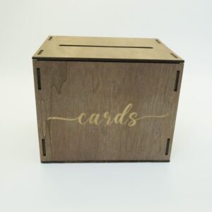 Rustic Wooden Wedding Card Box With Slot, Cards Lettering Wooden Gift Card Holder Box For Wedding Reception, Bridal Shower, Graduation Party Decor