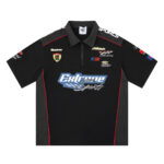 American Retro Fashion Racing Letter Lapel Embroidery Niche