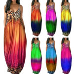 Ombre Strap Loose-fitting Dress For Women