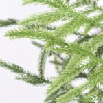 5' Artificial Real Touch Pine Tree in Black Plastic Pot, 2pc/set