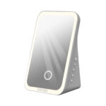 KP-863 Portable Bluetooth Speaker Makeup Mirror With Fill Light Compact Desktop HD Mirror Speaker
