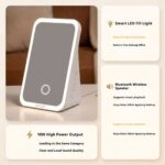 KP-863 Portable Bluetooth Speaker Makeup Mirror With Fill Light Compact Desktop HD Mirror Speaker