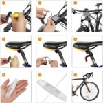 Bicycle Accessory Set (Front & Rear) + Spoke Clips – Silver & Yellow – Complete Set For City, Trekking, And Everyday Bikes – Practical Bicycle Accessories