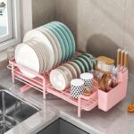 Extendable Dish And Utensil Rack For Storing Bowls And Cups