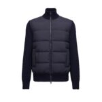 Mens Winter Patchwork Long-Sleeve Stand-Neck Sweater Coat