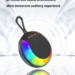 KP-834 Model New Portable Wireless Bluetooth Speaker Compact Outdoor Little Steel Cannon With Ambient Light And Subwoofer Bass