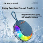 KP-834 Model New Portable Wireless Bluetooth Speaker Compact Outdoor Little Steel Cannon With Ambient Light And Subwoofer Bass