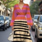 Printed Casual Womens Long Dress