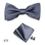 Mens Formalwear Accessory Burgundy Bow Tie Set