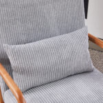 Mid-Century Modern Accent Chair, Arm Chair Living Room Chairs with Pillow Upholstered Reading Chair with Solid Wood Frame & Living Room Bedroom Balcony (Antique Dark Grey)