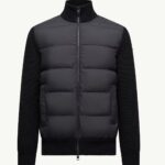Mens Winter Patchwork Long-Sleeve Stand-Neck Sweater Coat