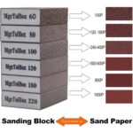 6-Piece Set Of Assorted Sanding Sponges For Wood; Reusable Sanding Block; 60/80/100/120/180/220 Grit Sanding Sponge Block For Polishing Wood, Drywall, Metal, Glass, And Various Materials
