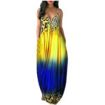 Ombre Strap Loose-fitting Dress For Women