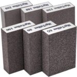 6-Piece Set Of Assorted Sanding Sponges For Wood; Reusable Sanding Block; 60/80/100/120/180/220 Grit Sanding Sponge Block For Polishing Wood, Drywall, Metal, Glass, And Various Materials